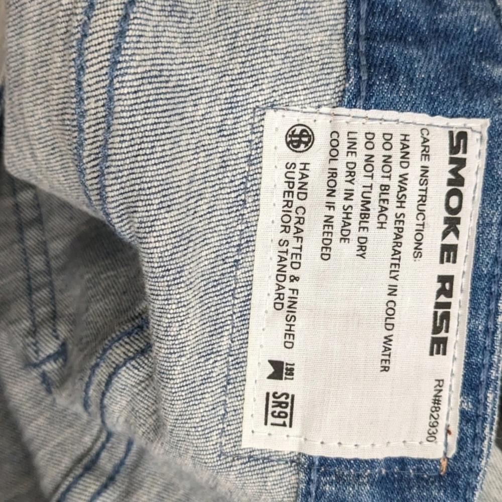 Stylish Graphic Denim Jeans Set - Black and Gray - Picture 6 of 10